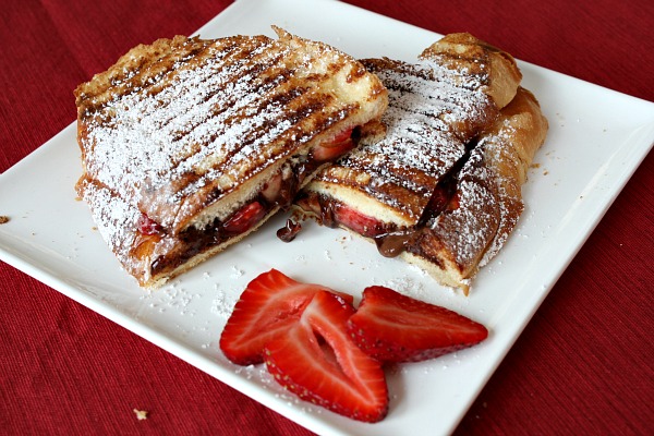 Image result for strawberry nutella panini