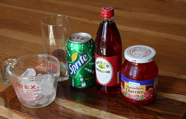 Ingredients for Shirley Temple