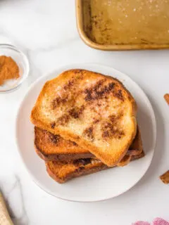 stack of several pieces of grandma's cinnamon toast