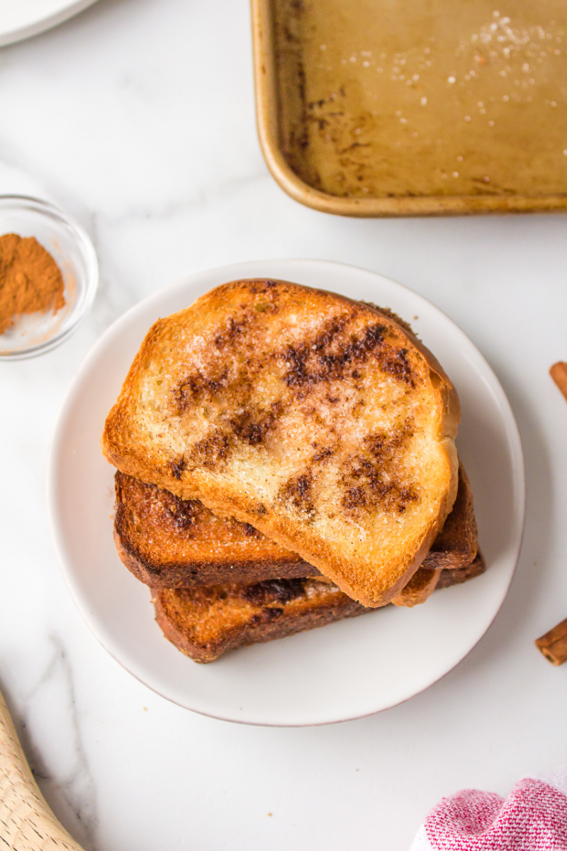 stack of several pieces of grandma's cinnamon toast