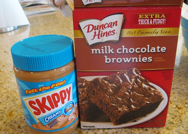 Ingredients for Peanut Butter Brownie Cookies