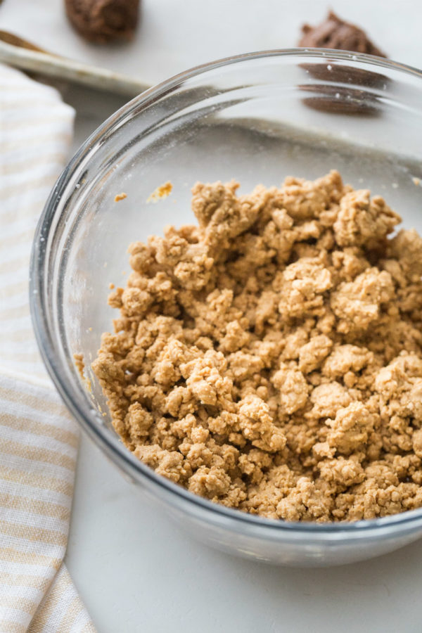 Making Peanut Butter Filling for cookies