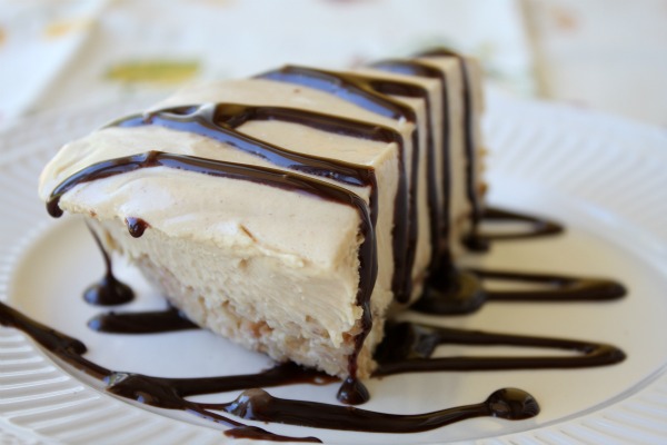 Peanut Butter Pie with Chocolate Drizzle
