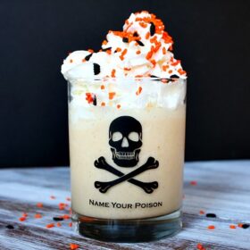 Pumpkin Pie milkshake in a glass