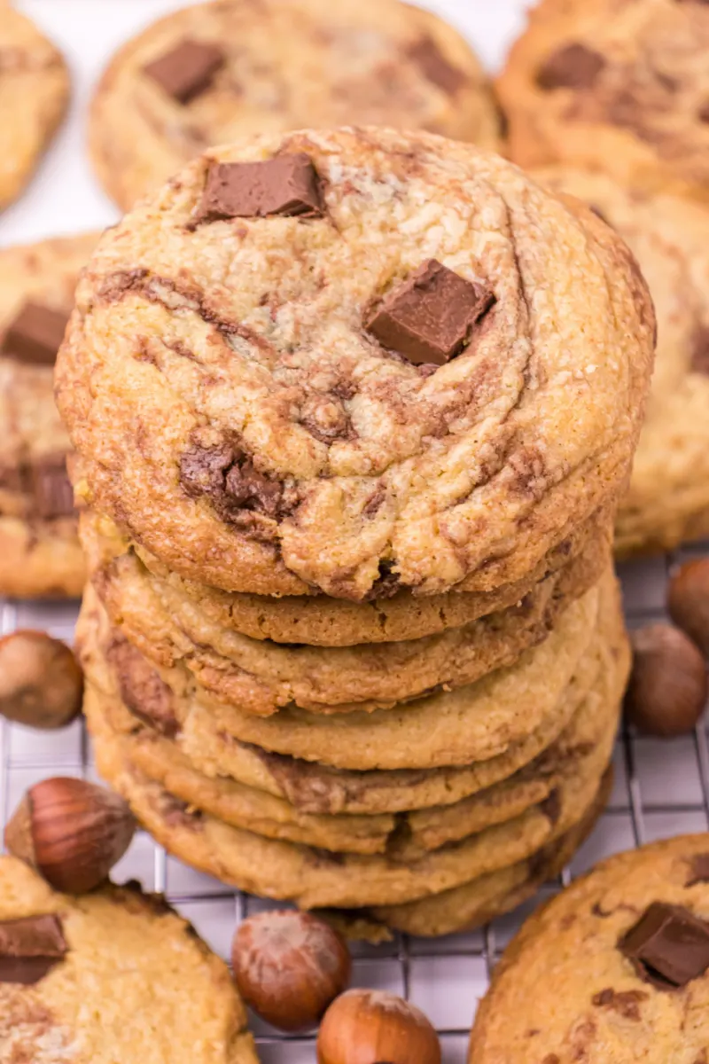 stack of nutella cookies