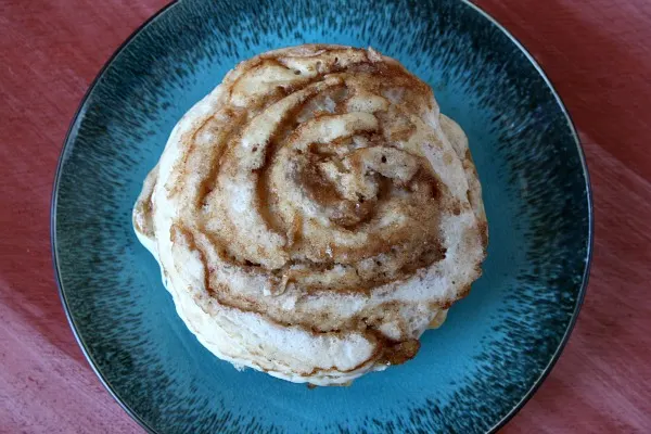Maple Cinnamon Roll Pancakes