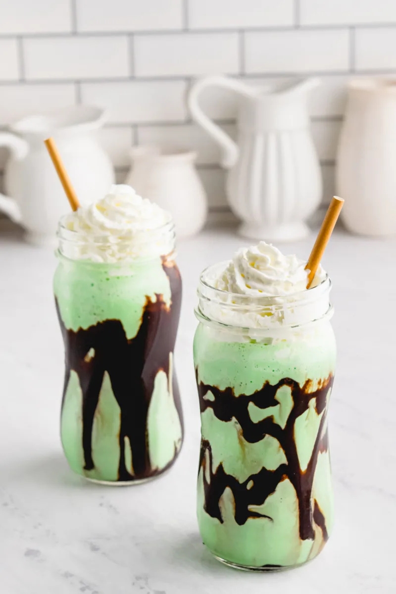 two shamrock shakes