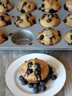 Healthy Banana Blueberry Muffins