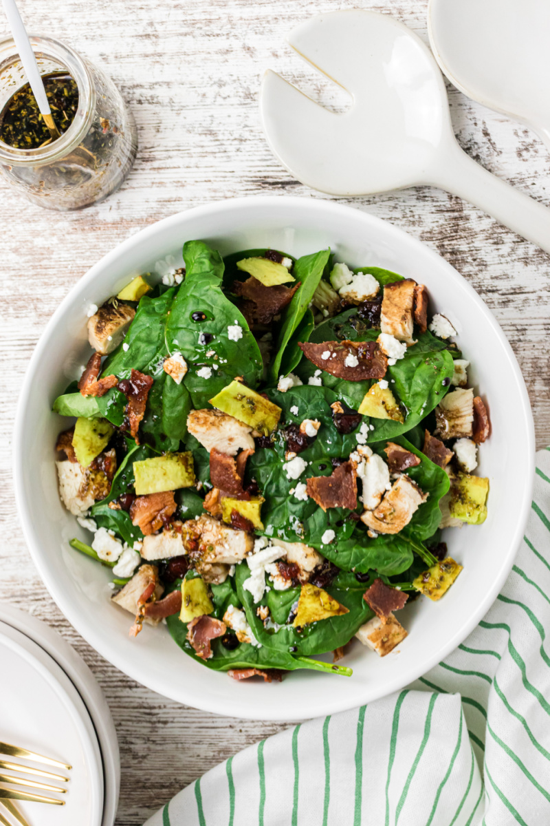 bowl of the best spinach salad