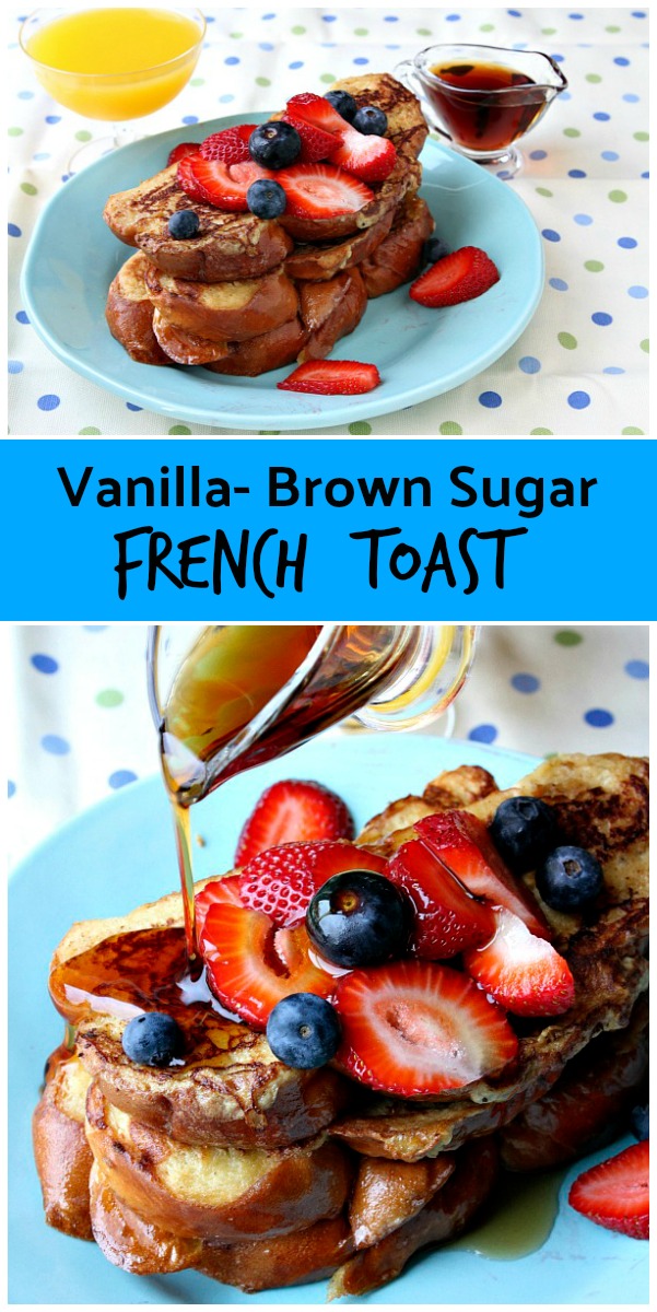 Vanilla Brown Sugar French Toast recipe from RecipeBoy.com #french #toast #recipe #RecipeBoy