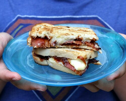 BBQ Bacon Smoked Cheddar Grilled Cheese