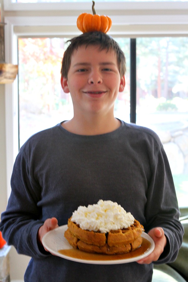 RecipeBoy with Pumpkin Waffles 