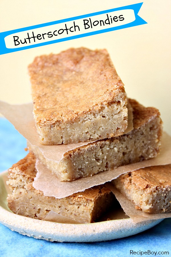 Butterscotch Blondies - RecipeBoy.com