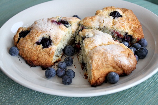 Cape Cod Blueberry Scones on a white plate