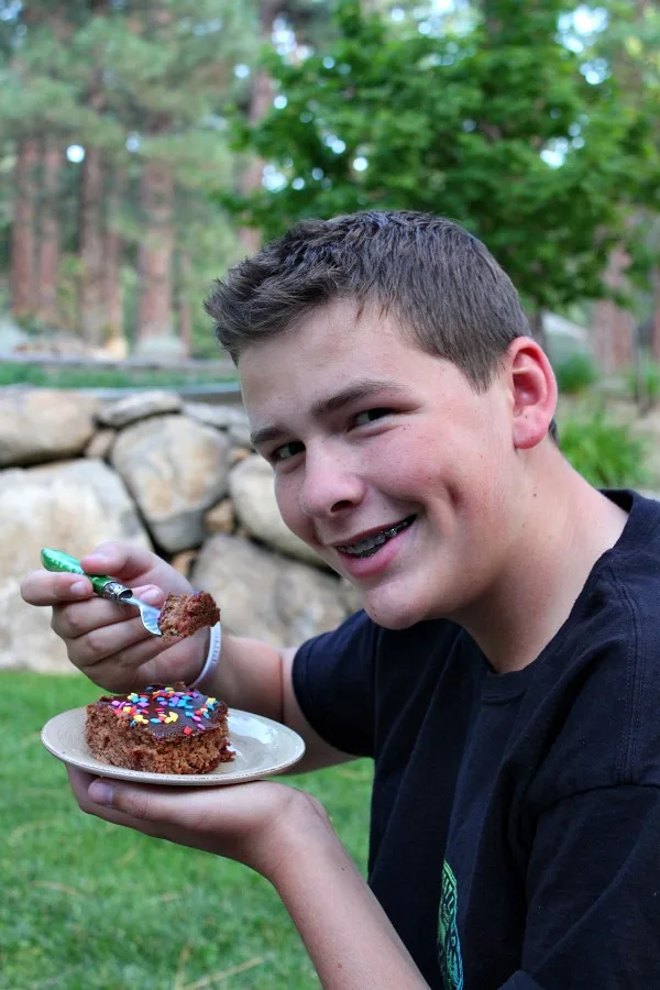 Glazed Milk Chocolate Cake #recipe from RecipeBoy.com