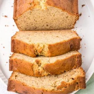 banana bread loaf sliced