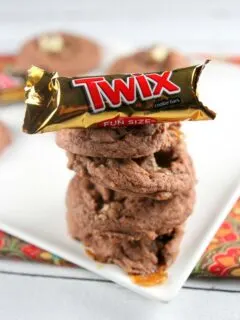 Twix Bar Chocolate Pudding Cookies