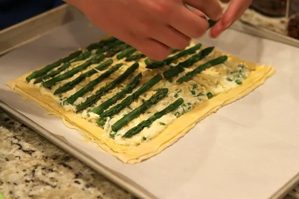 Asparagus and Gouda Tart Prep