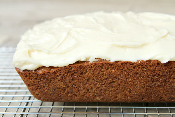 Carrot Loaf Cake with Cream Cheese Frosting Recipe