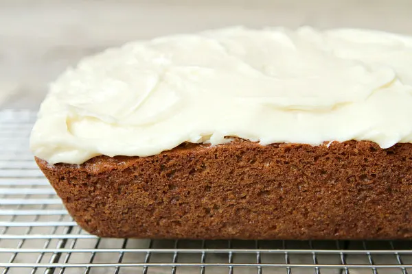 Carrot Loaf Cake with Cream Cheese Frosting Recipe