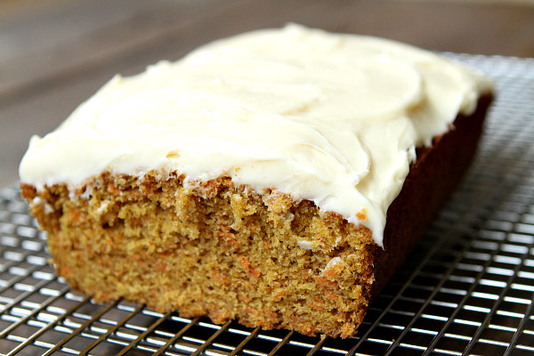Carrot Loaf Cake with Cream Cheese Frosting