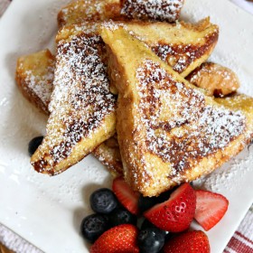 Ice Cream Soaked French Toast