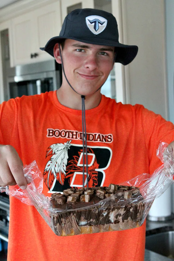 RecipeBoy making Candy Bar Ice Cream Cake