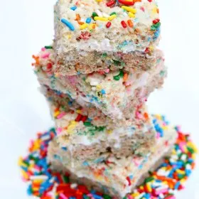 Birthday Cake Rice Krispie Treats