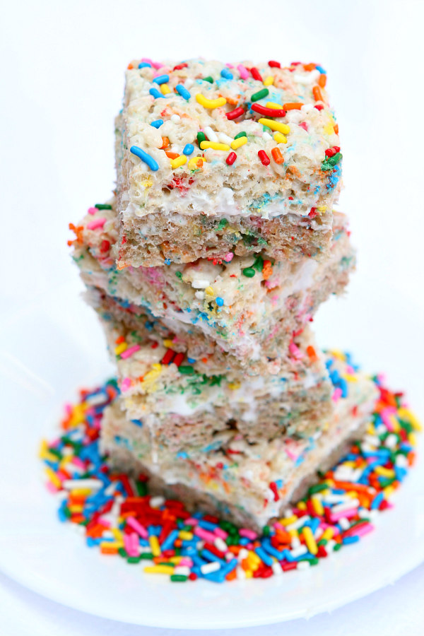 Birthday Cake Rice Krispie Treats Recipe - RecipeBoy.com