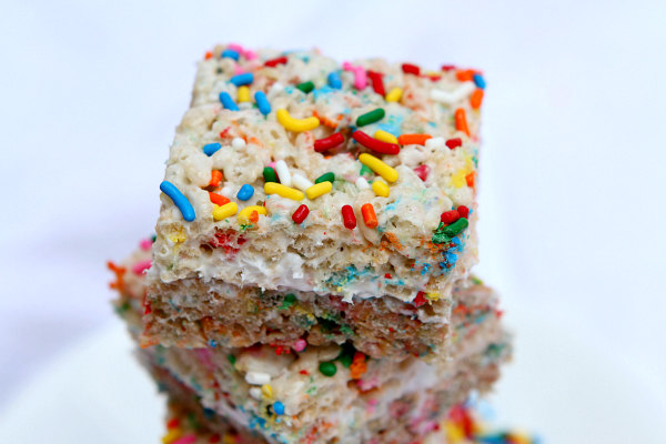 Birthday Cake Rice Krispie Treats