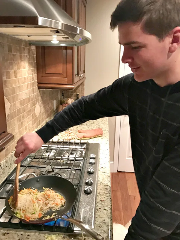 making Easy Chicken Chow Mein