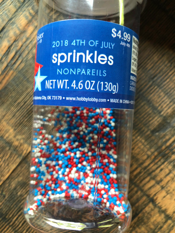 red white and blue sprinkles