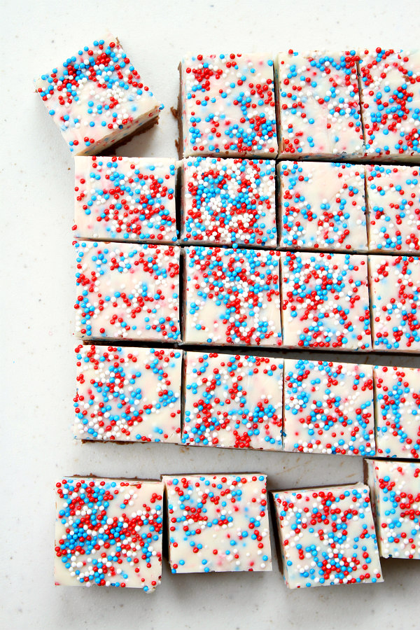 Patriotic Fudge pieces