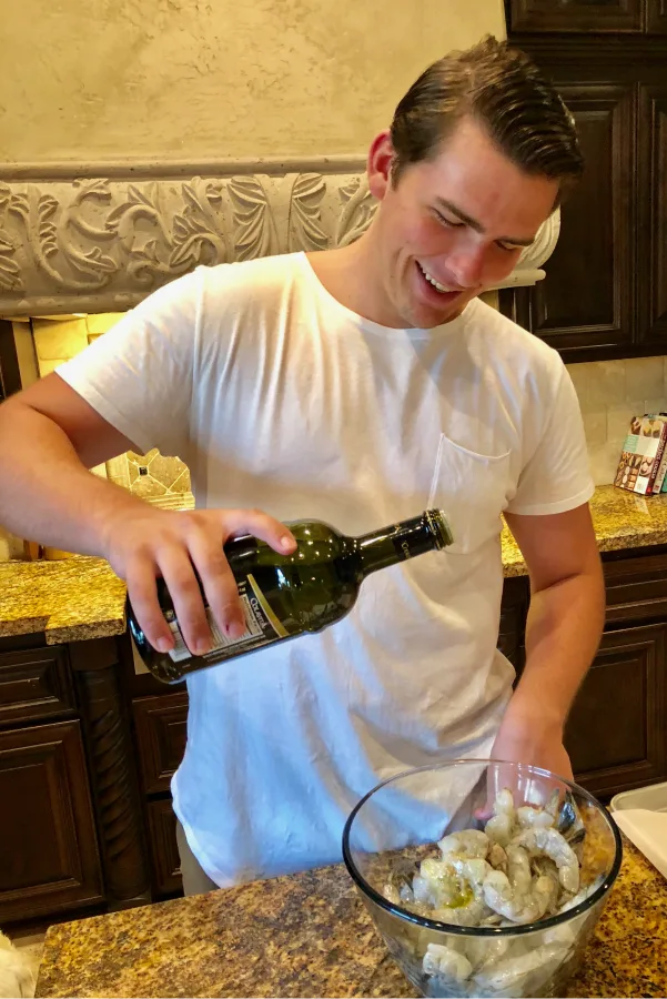 Preparing Easy Baked Garlic Shrimp