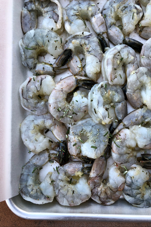 Easy Baked Garlic Shrimp ready for the oven