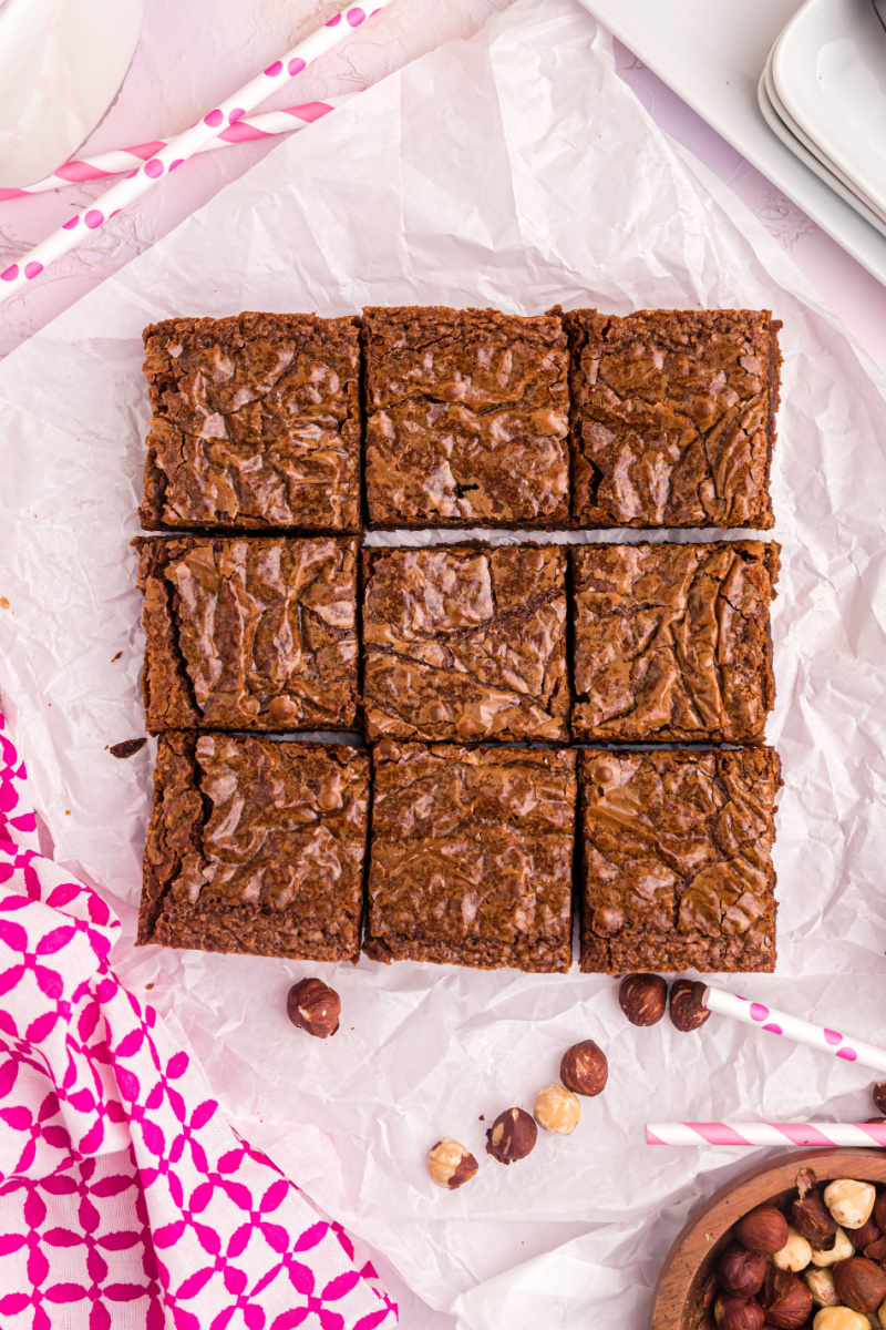 brownies cut into squares