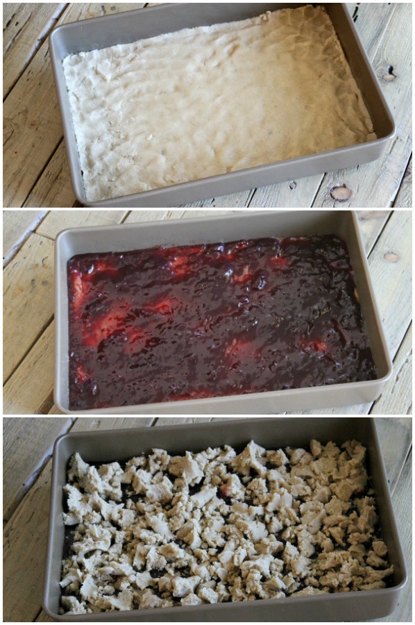 Making Raspberry Shortbread Bars