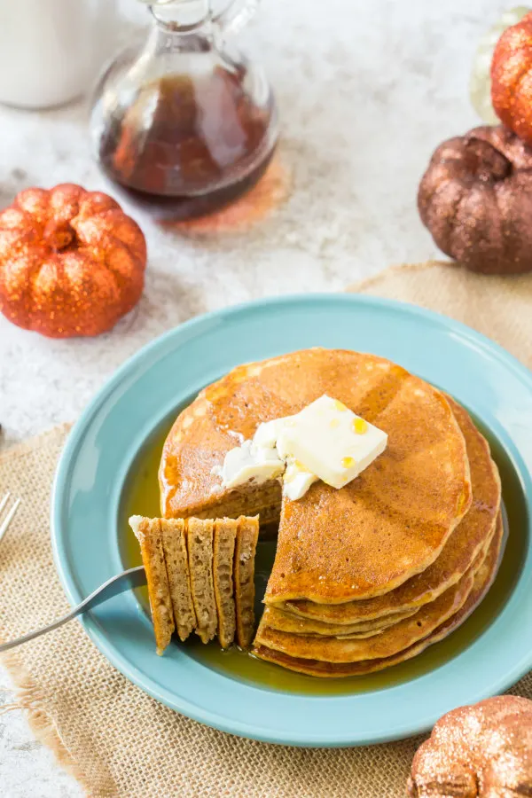 eating Pumpkin Pancakes