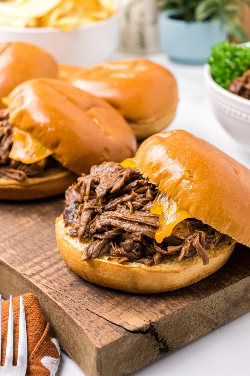 tex mex shredded beef sandwiches