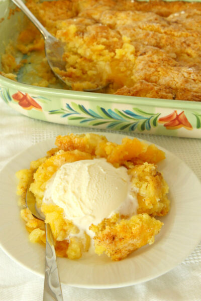 3 Ingredient Peach Cobbler