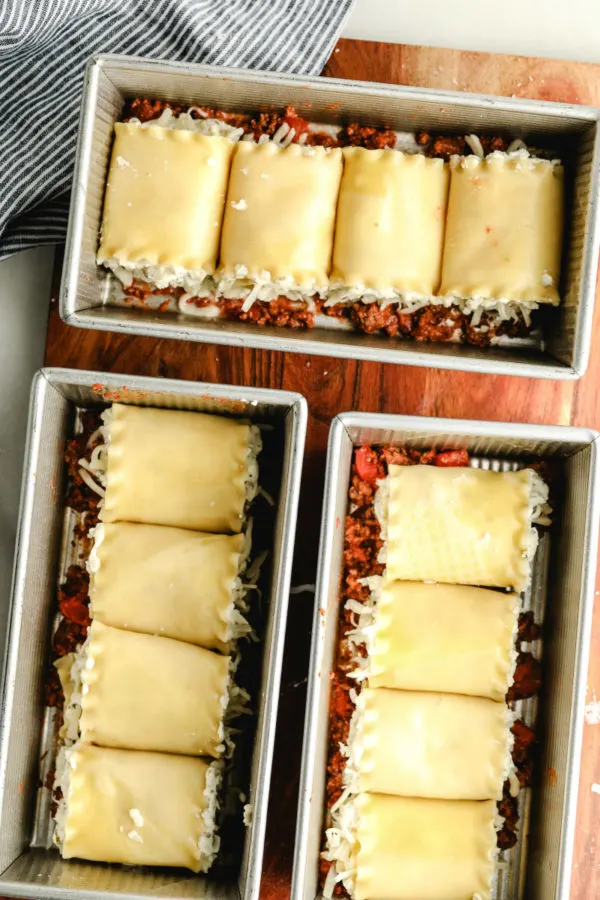 making Lasagna Roll Ups