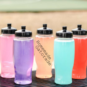 Bottles of Homemade Gatorade