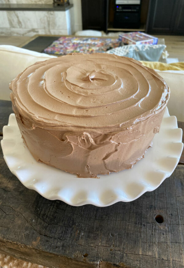 Chocolate Cake with Chocolate Marshmallow Frosting RecipeBoy