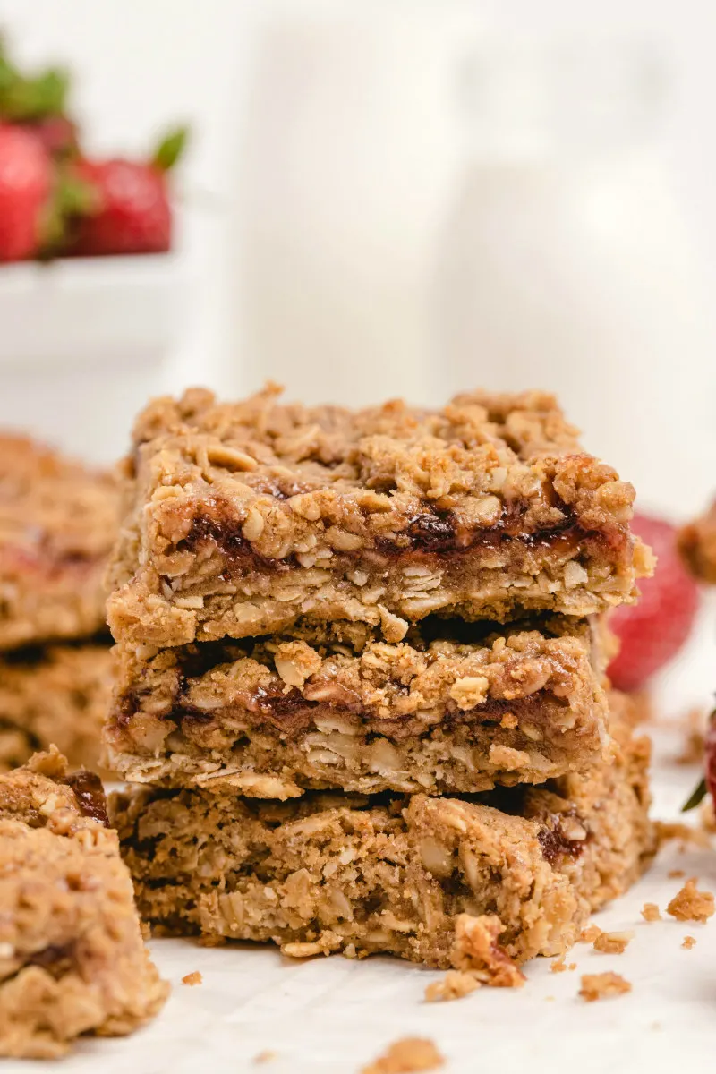 stack of peanut butter and granola bars