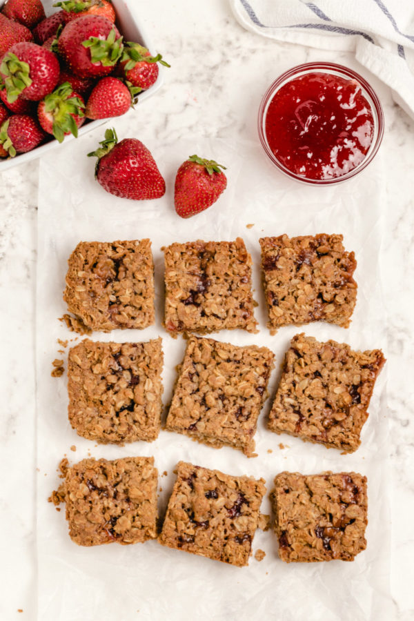 Peanut Butter and Jelly Granola Bars Recipe Boy