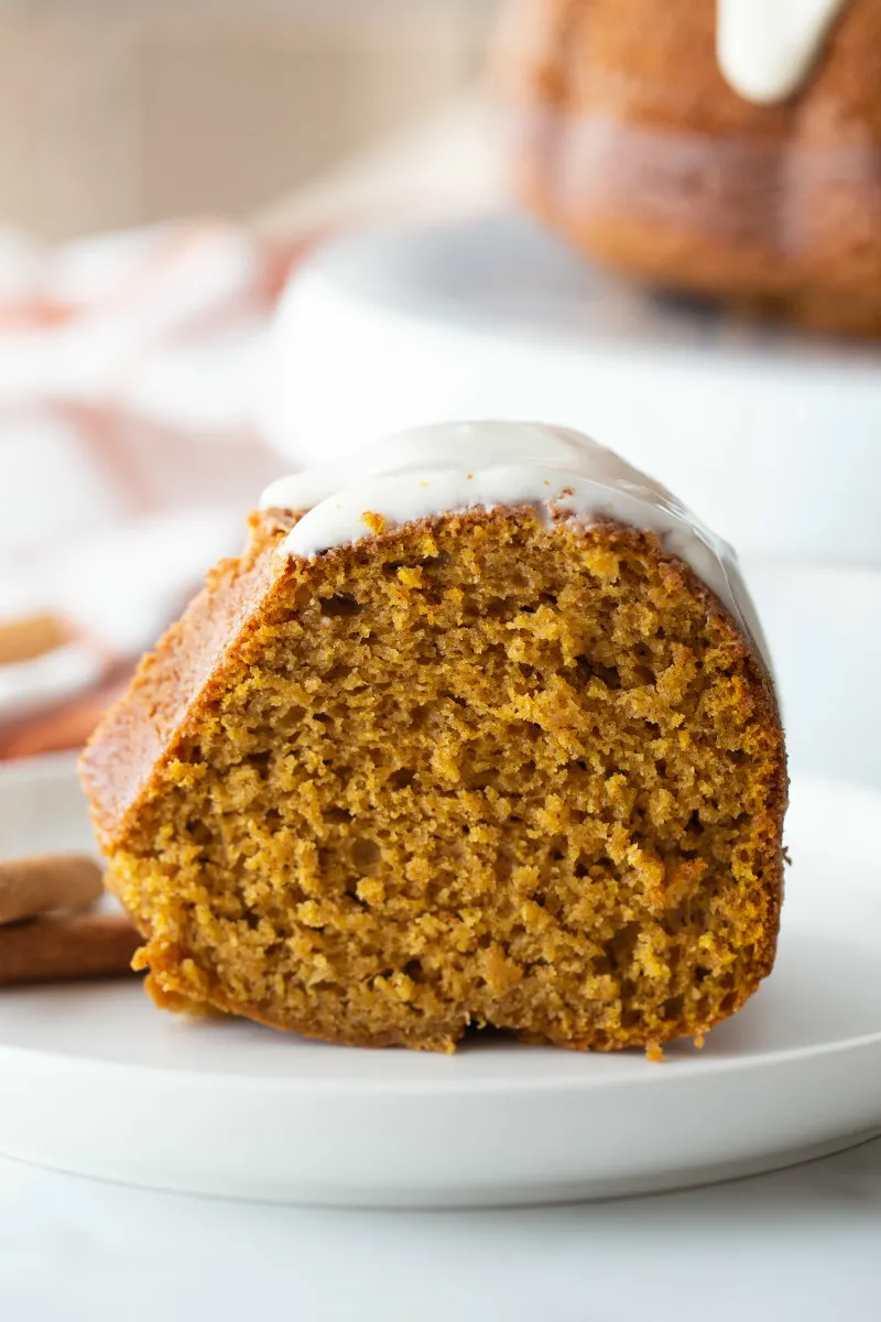 slice of pumpkin cake