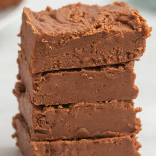 stack of best fudge