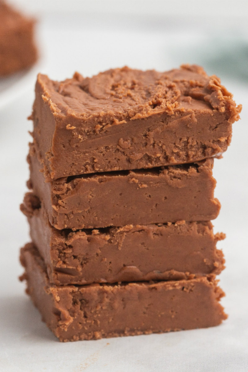 stack of best fudge