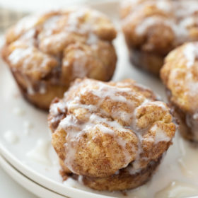 monkey bread muffins on white plate