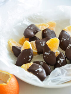 oranges dipped in chocolate